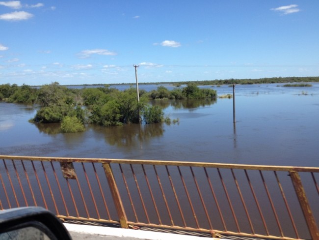 Floodwaters from the Causeway.